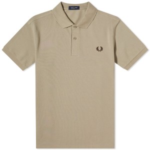 フレッドペリー メンズ ポロシャツ トップス Fred Perry Plain Polo Warm Grey & Brick