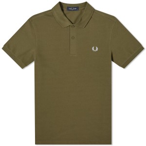 フレッドペリー メンズ ポロシャツ トップス Fred Perry Plain Polo Uniform Green & Light Ice