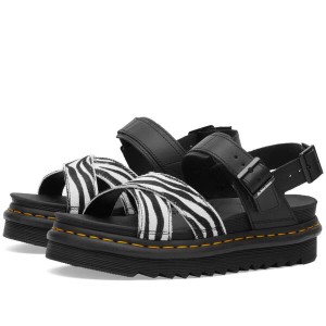 ドクターマーチン レディース サンダル シューズ Dr. Martens Voss II Zebra Sandals Black