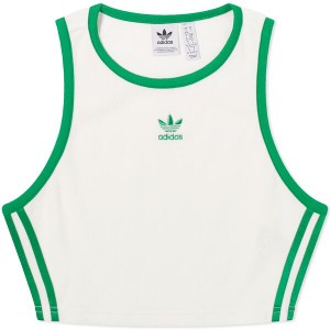 アディダス レディース タンクトップ トップス Adidas Terry Cropped Tank Top Off White