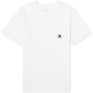 カーハート レディース Tシャツ トップス Carhartt WIP Pocket T-Shirt White