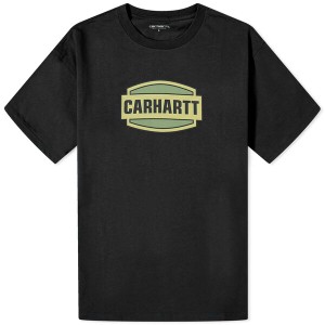 カーハート メンズ Tシャツ トップス Carhartt WIP Press Script T-Shirt Black