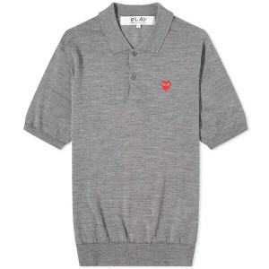 コムデギャルソン PLAY ポロシャツ 2枚セット ホワイト グレー美品Mサイズ PLAY COMME des GARCONS プレイ コムデギャルソン POLO SHIRT AZ