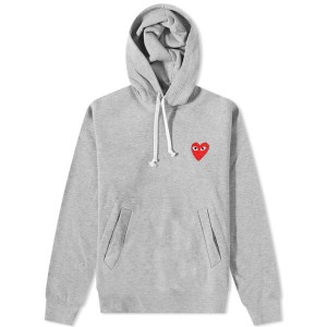 コム・デ・ギャルソン メンズ パーカー・スウェット アウター Comme des Garcons Play Women's Pullover Hoody Grey & White