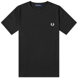 フレッドペリー メンズ Tシャツ トップス Fred Perry Ringer Tee Black