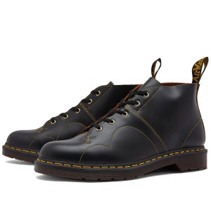 ドクターマーチン メンズ ブーツ・レインブーツ シューズ Dr. Martens Church Monkey Boot Black Vintage Smooth