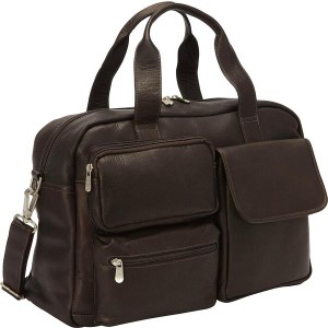 ピエル レザー メンズ スーツケース バッグ Piel Leather Multi-Pocket Carry-On Duffel Chocolate