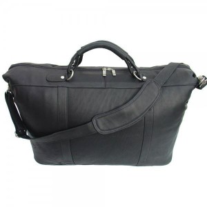 ピエル レザー メンズ スーツケース バッグ Piel Leather Large Carry-On Satchel Black