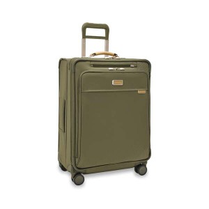 ブリッグスアンドライリー メンズ スーツケース バッグ NEW Briggs & Riley Baseline Medium Expandable Spinner Olive