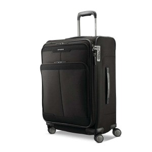 サムソナイト メンズ スーツケース バッグ Samsonite Silhouette 17 Softside Medium Expandable Spinner Black