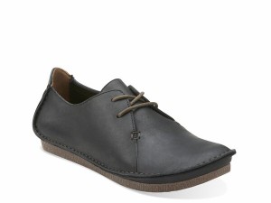 クラークス レディース オックスフォード シューズ Janey Mae Oxford Black Leather