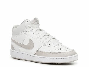 ナイキ レディース スニーカー シューズ Court Vision Mid Sneaker - Women's White/Taupe