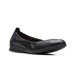 クラークス レディース パンプス シューズ Jenette Ease Flat Black