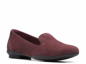 クラークス レディース スリッポン・ローファー シューズ Sara Poppy Loafer Burgundy