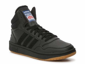 アディダス メンズ スニーカー シューズ Hoops 3.0 Mid High-Top Sneaker - Men's Black