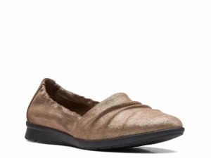 クラークス レディース スリッポン・ローファー シューズ Jenette Ruby Slip-On Pewter Metallic