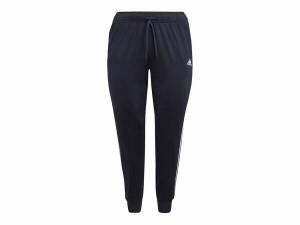 アディダス レディース カジュアルパンツ ボトムス Essentials Warm-Up 3-Stripes Women's Plus Size Tracksuit Pants Navy