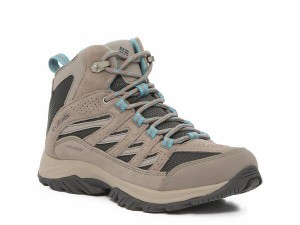 コロンビア レディース ブーツ・レインブーツ シューズ Crestwood Wide Hiking Boot - Women's Light Grey/Dark Grey/Blue