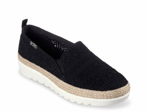 スケッチャーズ レディース スリッポン・ローファー シューズ Flexpadrille Hi-Crisp Meadow Slip-On Sneaker - Women's Black