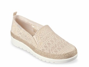 スケッチャーズ レディース スリッポン・ローファー シューズ Flexpadrille Hi-Crisp Meadow Slip-On Sneaker - Women's Natural Ivory