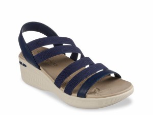 スケッチャーズ レディース サンダル シューズ Pier Lite All You Sandal Navy