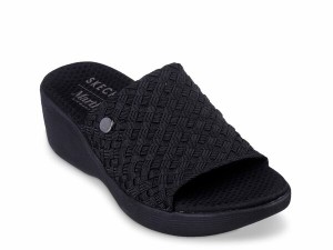 スケッチャーズ レディース サンダル シューズ Pier Lite Bamboo Wedge Sandal Black