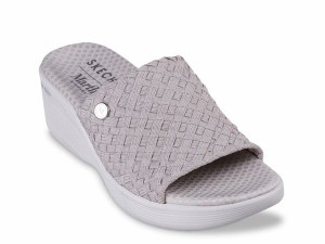 スケッチャーズ レディース サンダル シューズ Pier Lite Bamboo Wedge Sandal Grey