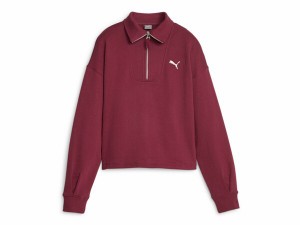 プーマ レディース パーカー・スウェット アウター HER Women's Quarter Zip Sweatshirt Burgundy