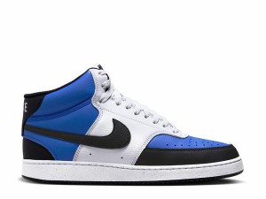 ナイキ メンズ スニーカー シューズ Court Vision Mid Basketball Sneaker - Men's White/Blue