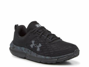 アンダーアーマー メンズ スニーカー シューズ Assert 10 Camo Running Shoe - Men's Black/Pitch Grey Camo Print