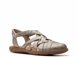 クラークス レディース サンダル シューズ Elizabelle Sea Fisherman Sandal Pewter Metallic