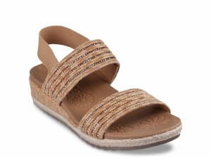 スケッチャーズ レディース サンダル シューズ Breezie Wedge Sandal Cognac