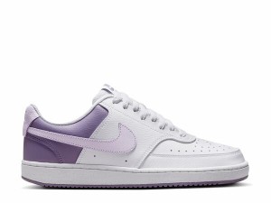 ナイキ レディース スニーカー シューズ Court Vision Low Sneaker - Women's White/Purple