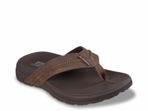 スケッチャーズ メンズ サンダル シューズ Relaxed Fit Patino Marlee Flip Flop Dark Brown