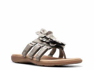 クラークス レディース サンダル シューズ Elizabelle Mae Sandal Pewter Metallic