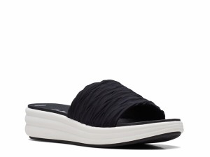 クラークス レディース サンダル シューズ Drift Petal Wedge Sandal Black/White