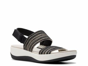 クラークス レディース サンダル シューズ Cloudsteppers Arla Stroll Wedge Sandal Black Multicolor