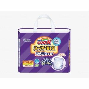 大王製紙 グーン(GOO.N) スーパーBIG パンツタイプ 大人用紙おむつ 男女共用 14枚×6袋 ケース販売