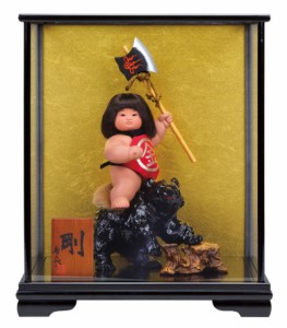 五月人形 コンパクト ケース飾り 金太郎 浮世人形 寿喜代作 剛 ガラスケース付 h025-sk-6220 5月節句の通販はau PAY