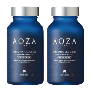 アオザ AOZA 300粒 2個セット ドクタースマイル オメガ3 サプリ 日本製 DHA EPA コエンザイムQ10 オメガ3オイル
