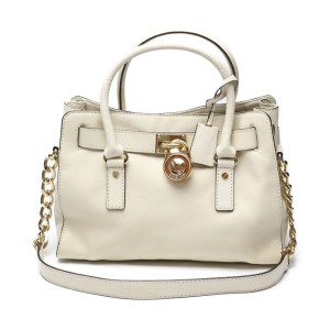 2WAY ショルダーバッグ レザー マイケルコース ホワイト ハンドバッグ Michael Kors【SS】【中古】