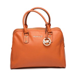 2WAY ボストンタイプ 斜めかけ マイケルコース オレンジ ショルダーバッグ Michael Kors【SS】【中古】