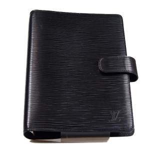 アジェンダMM エピ システム手帳カバーR20042 ルイヴィトン ノワール 手帳カバー LOUIS V LV【SS】【中古】