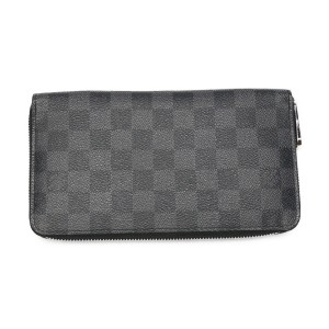 ラウンドファスナー ダミエ グラフィット ジッピーオーガナイザーN63077 ルイヴィトン ブラック 長 LV【SS】【中古】