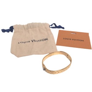 カフ ナノグラム モノグラム S サイズM00251 ルイヴィトン ゴールド ブレスレット LOUIS  LV【SS】【中古】