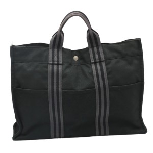 トートバッグ  フールトゥMM  エルメス ブラック トートバッグ HERMES【SS】【中古】