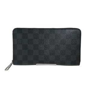 ラウンドファスナー ダミエ グラフィット ジッピーオーガナイザーN63077 ルイヴィトン ブラック 長 LV【SS】【中古】