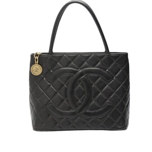 ハンドバッグ キャビアスキン 復刻トート シャネル ブラック トートバッグ CHANEL【SS】【中古】