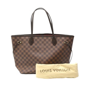 ネヴァーフルMM ダミエ ポーチ無しN41358 ルイヴィトン ブラウン トートバッグ LOUIS VU LV【SS】【中古】