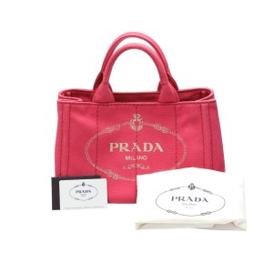 トートバッグ キャンバス カナパトートB2439G プラダ ピンク トートバッグ PRADA【SS】【中古】